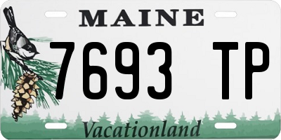 ME license plate 7693TP
