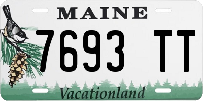 ME license plate 7693TT