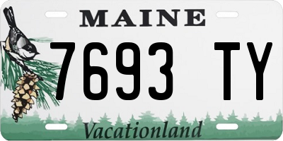 ME license plate 7693TY