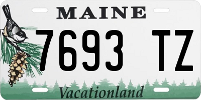 ME license plate 7693TZ