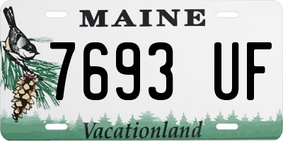 ME license plate 7693UF