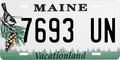 ME license plate 7693UN