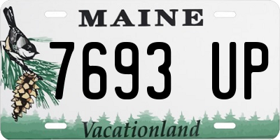 ME license plate 7693UP
