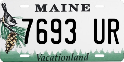 ME license plate 7693UR