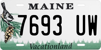 ME license plate 7693UW