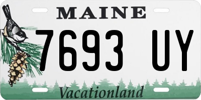 ME license plate 7693UY