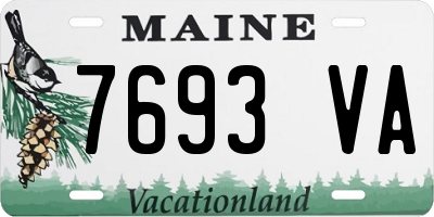 ME license plate 7693VA