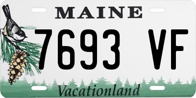 ME license plate 7693VF