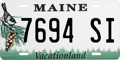 ME license plate 7694SI