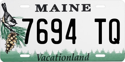 ME license plate 7694TQ