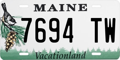 ME license plate 7694TW