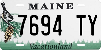 ME license plate 7694TY