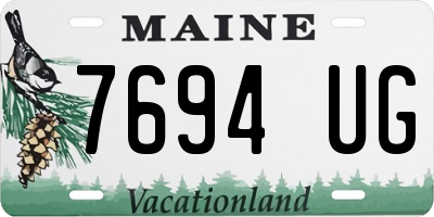 ME license plate 7694UG