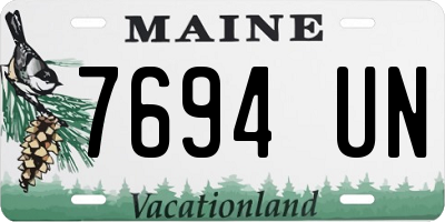 ME license plate 7694UN