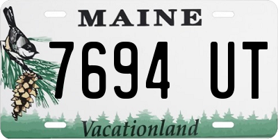 ME license plate 7694UT