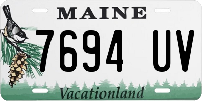 ME license plate 7694UV