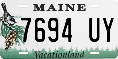 ME license plate 7694UY