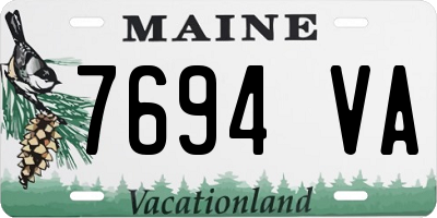 ME license plate 7694VA