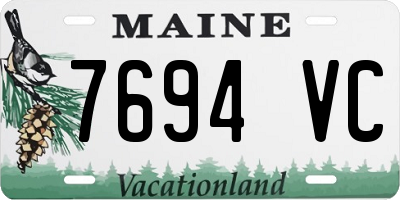 ME license plate 7694VC