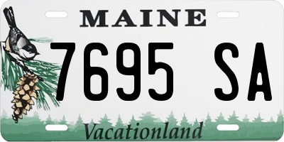 ME license plate 7695SA