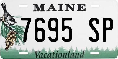 ME license plate 7695SP