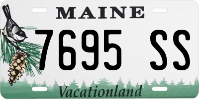 ME license plate 7695SS