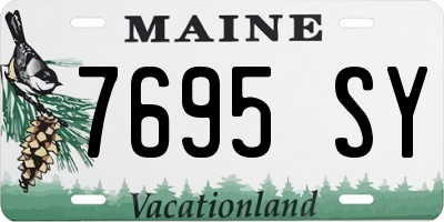 ME license plate 7695SY