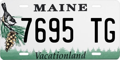 ME license plate 7695TG