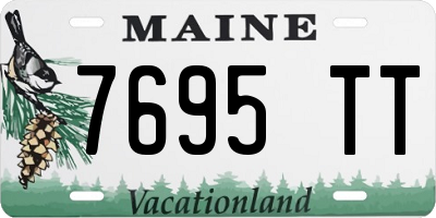 ME license plate 7695TT