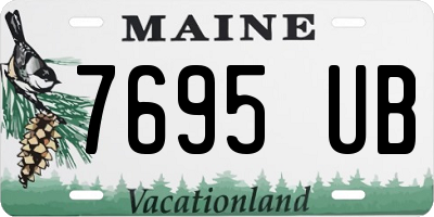 ME license plate 7695UB