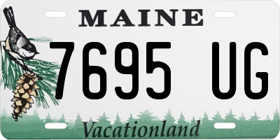 ME license plate 7695UG