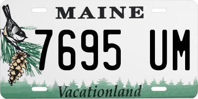 ME license plate 7695UM