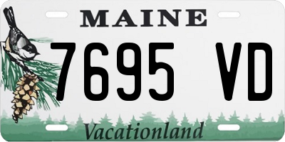 ME license plate 7695VD