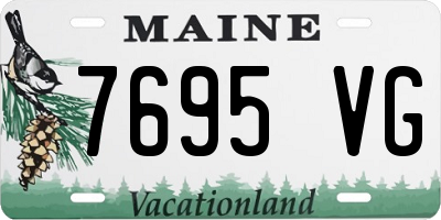 ME license plate 7695VG