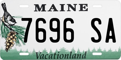 ME license plate 7696SA