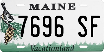 ME license plate 7696SF