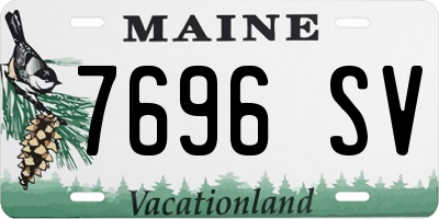 ME license plate 7696SV