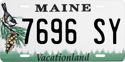 ME license plate 7696SY