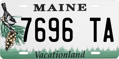ME license plate 7696TA