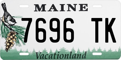 ME license plate 7696TK