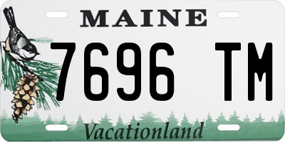 ME license plate 7696TM