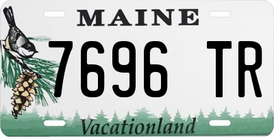 ME license plate 7696TR