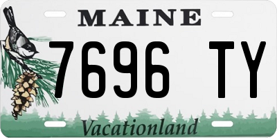 ME license plate 7696TY