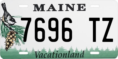 ME license plate 7696TZ
