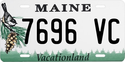 ME license plate 7696VC