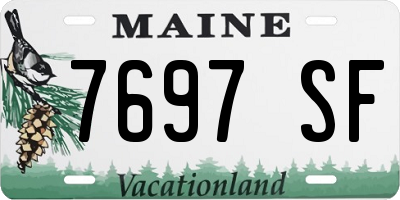 ME license plate 7697SF