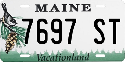 ME license plate 7697ST