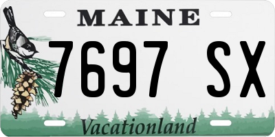 ME license plate 7697SX
