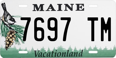 ME license plate 7697TM