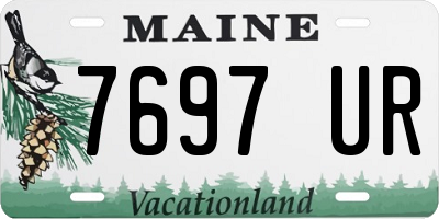 ME license plate 7697UR